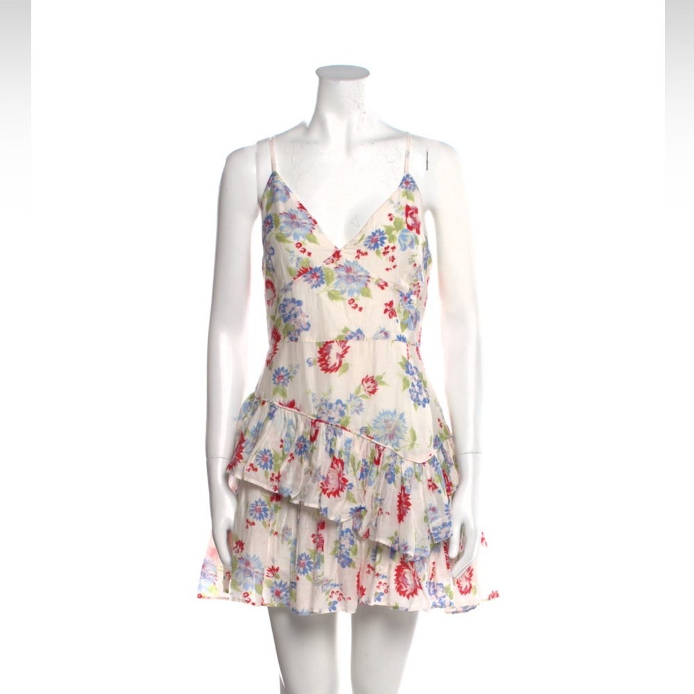 LoveShackFancy Floral Mini Dress